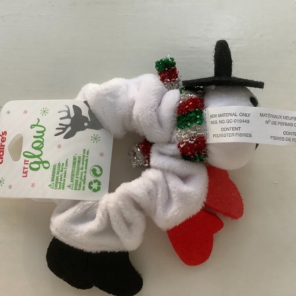 Claire's Girls Santa and Snowman Scrunchie Hair Accessories - Picture 3 of 10